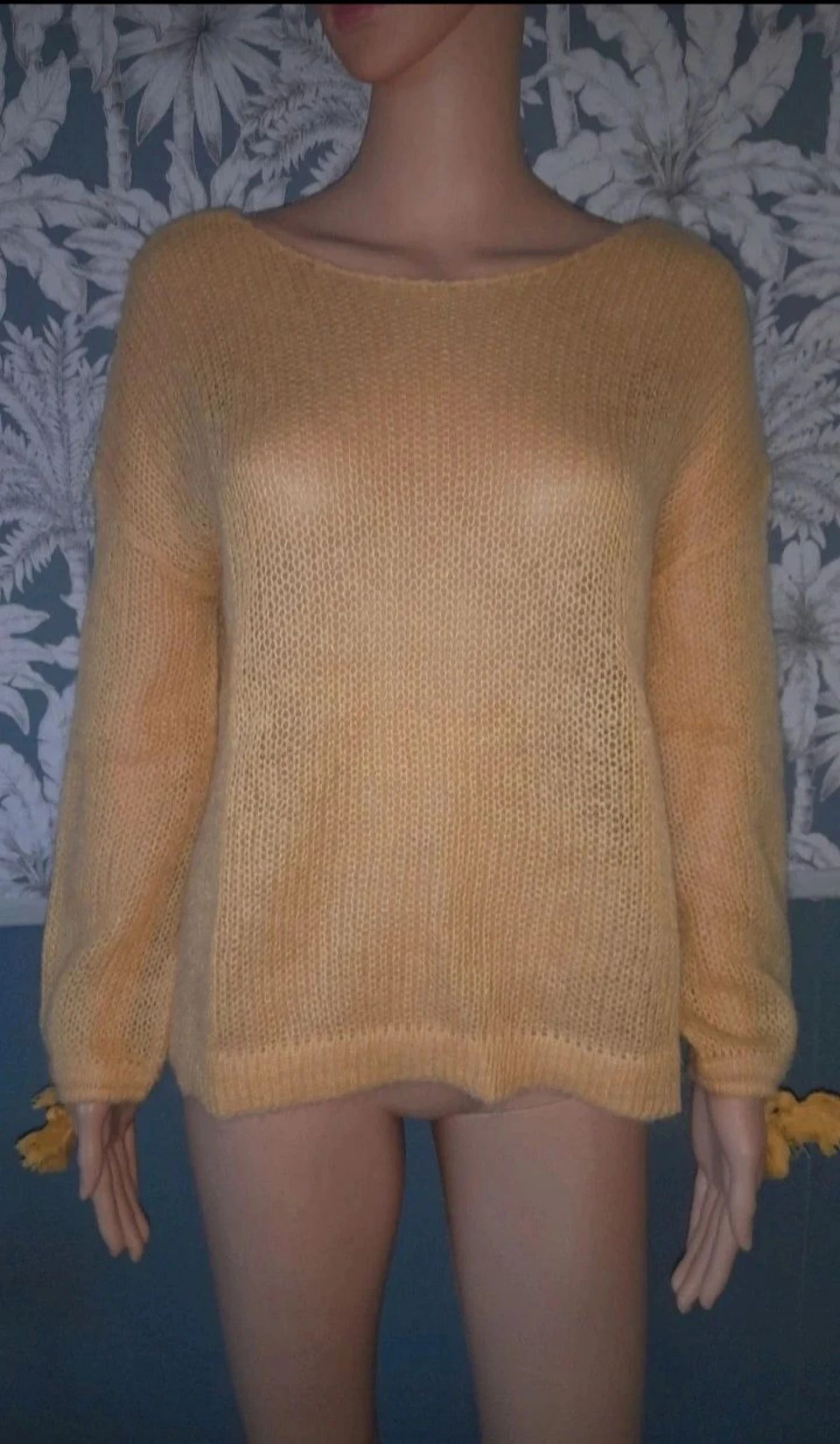 Yellow mohair Dicky style Sézane sweater size xs – photo 3